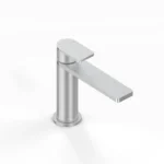 Modern Italian Stainless Steel Deck-Mounted Countertop Mixer Brushed Finish 1 Handle Durable Elegant Design High Quality