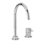 100% Italian Brass Single-Hole Mixer Tap Brushed Finish Deck Mounted Durable Valve Core Modern Design Luxury Retail