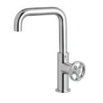 Elegant 100% Italian Made Stainless Steel Single-lever Bathroom Basin Mixers Modern Design for Kitchen Bathroom Use Retail